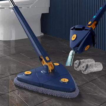 360° rotating adjustable mop with microfiber pad for deep home floor cleaning