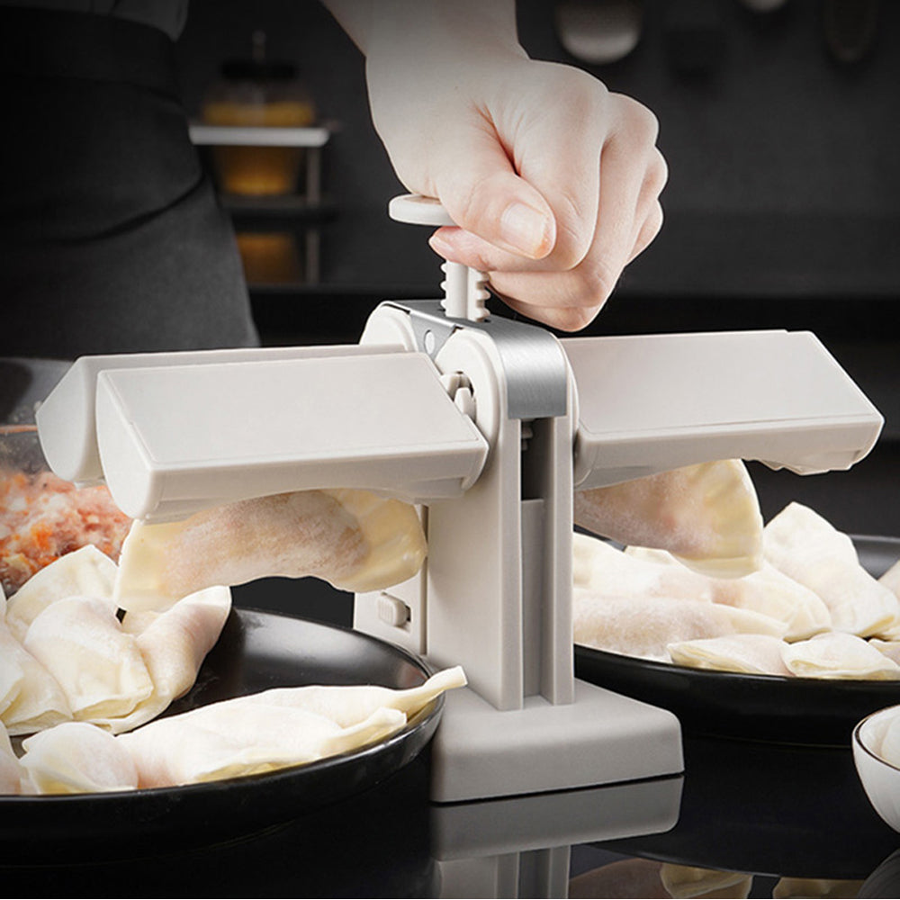 Automatic dumpling maker machine for home use, wraps and seals dumplings quickly, electric kitchen tool
