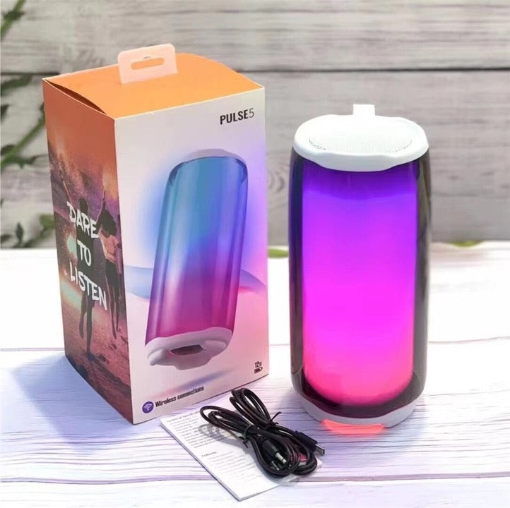 Pulse 5 RGB wireless Bluetooth speaker with 360° sound and LED light show