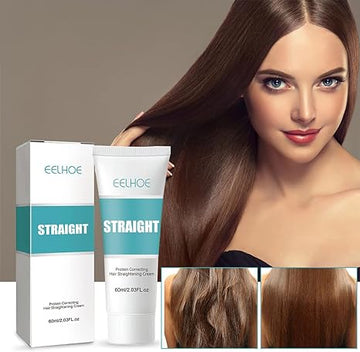 Hair straightening cream for smooth, frizz-free, salon-style finish