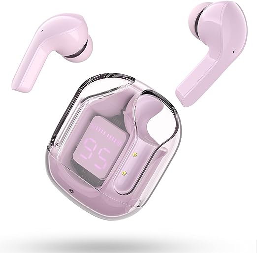 T6 Transparent Wireless Earbuds with Bluetooth 5.1, HD sound, and noise cancellation